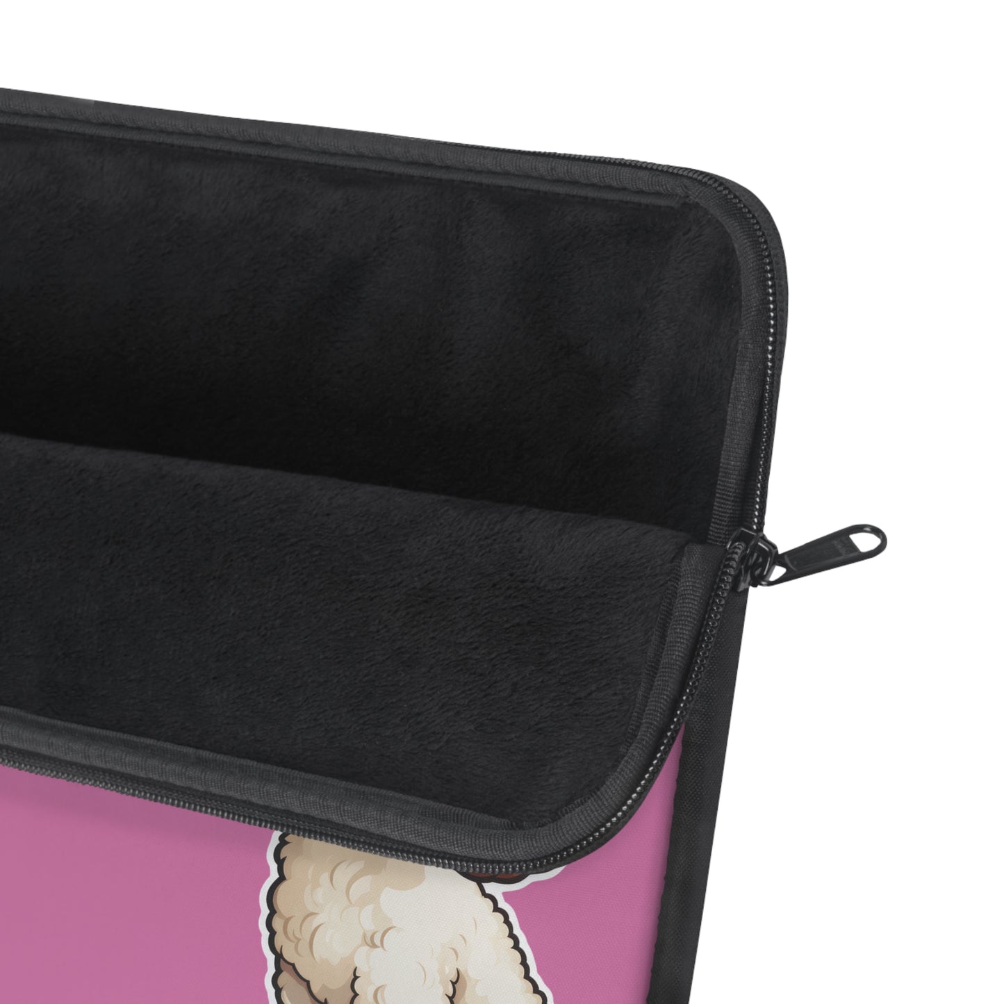 Cute Dog Laptop Sleeve, Pet Lover Gift, Personalized Laptop Case, Pink Sleeve for Students, Funny Laptop Accessory