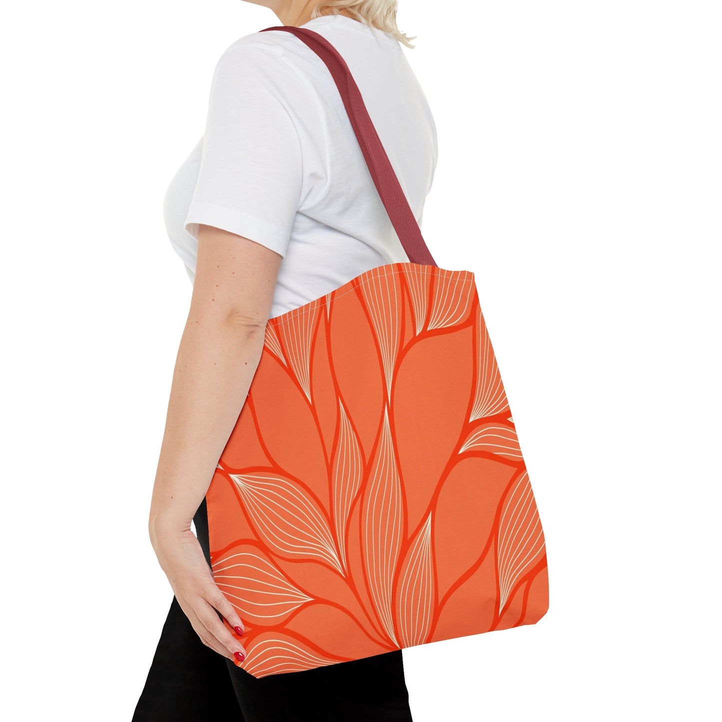 Vibrant Leafy Tote Bag, Stylish Grocery Bag, Eco-Friendly Shopping Tote, Floral Summer Tote, Gift for Plant Lovers