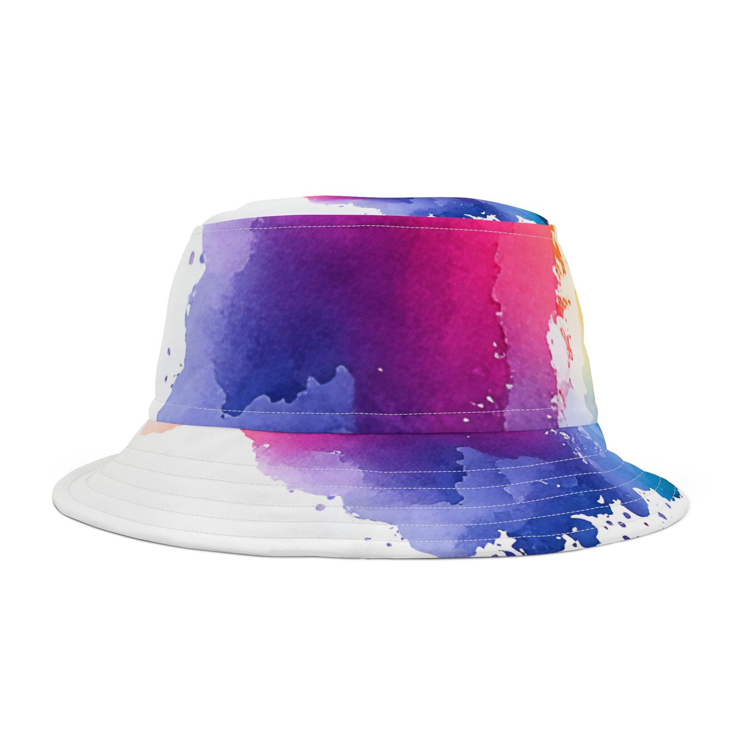 Vibrant Watercolor Bucket Hat, Summer Accessory, Festival Wear, Beach Hat, Unisex Outdoor Hat, Gift for Art Lovers