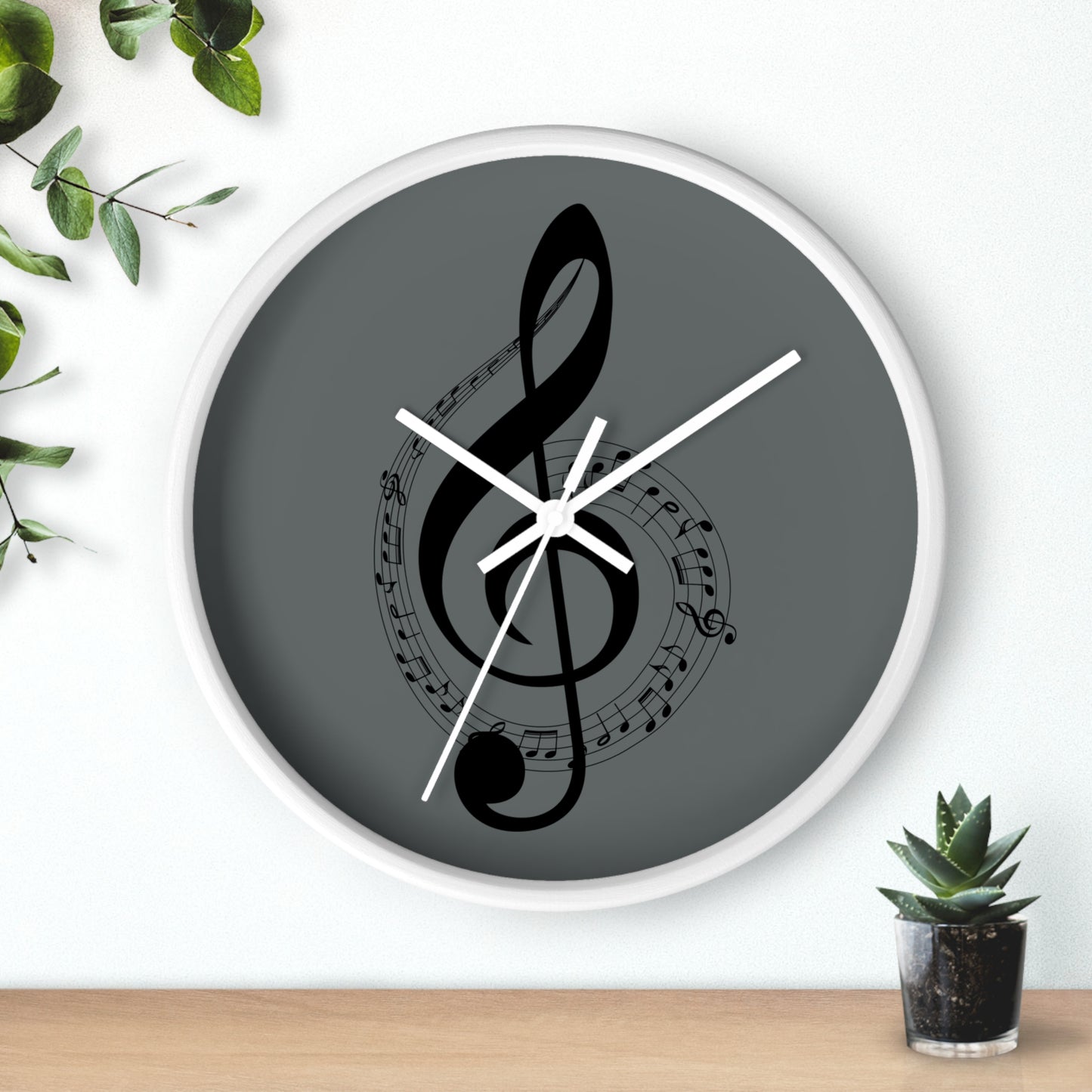 Musical Notes Wall Clock - Elegant Home Decor for Music Lovers