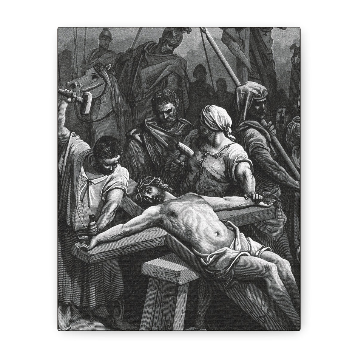 Crucifixion Art Matte Canvas Print – Stretched Religious Wall Decor