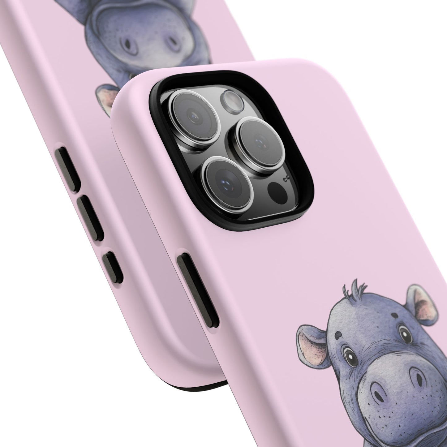 Cute Hippo Phone Case - Tough Cases, Animal Phone Cover, Kawaii Accessories, Gifts for Kids, Unique Tech Gear
