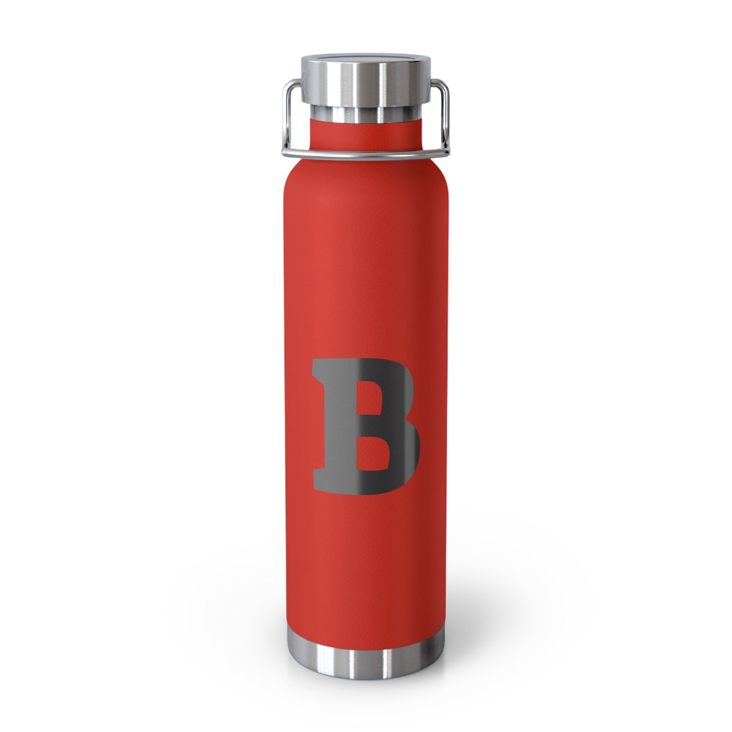 Personalized Copper Insulated Water Bottle, 22oz - "B" Custom Monogram, Travel Mug, Fitness Bottle, Hydration Gift, Eco-Friendly
