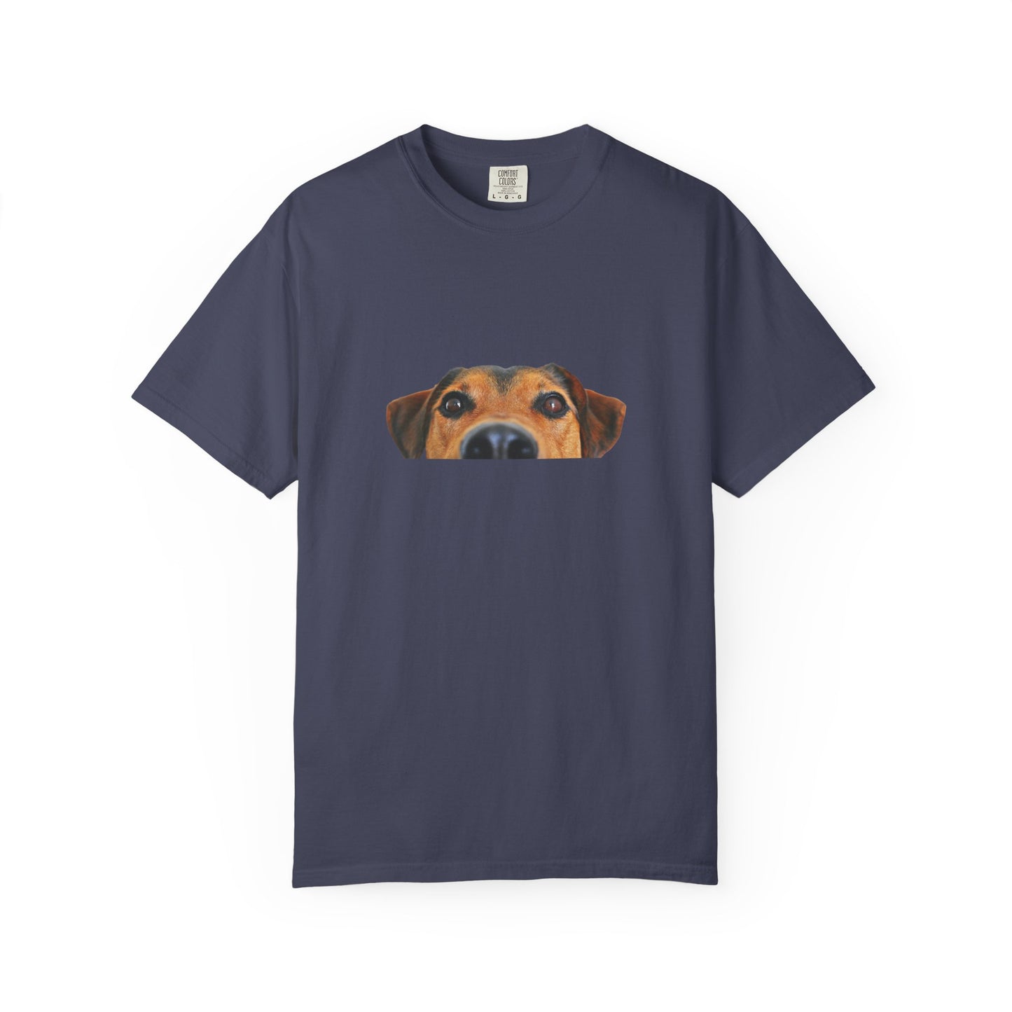 Cute Dog Face Unisex Garment-Dyed T-shirt, Pet Lover Tee, Animal Community Shirt, Birthday Gift, Casual Wear, Dog Lover's Merch
