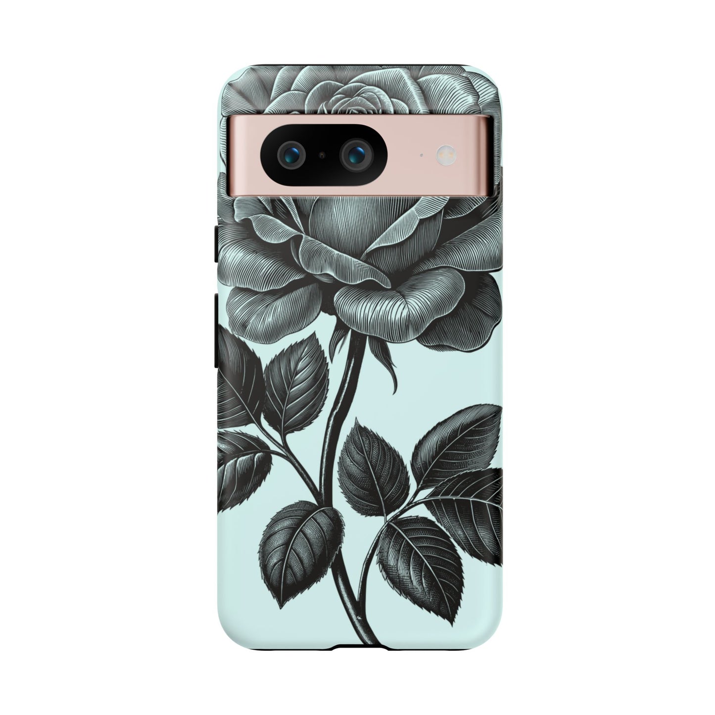 Elegant Floral Phone Case, Tough Cases for iPhones, Black Rose Design, Gift for Her, Stylish Phone Cover, Birthday Gifts
