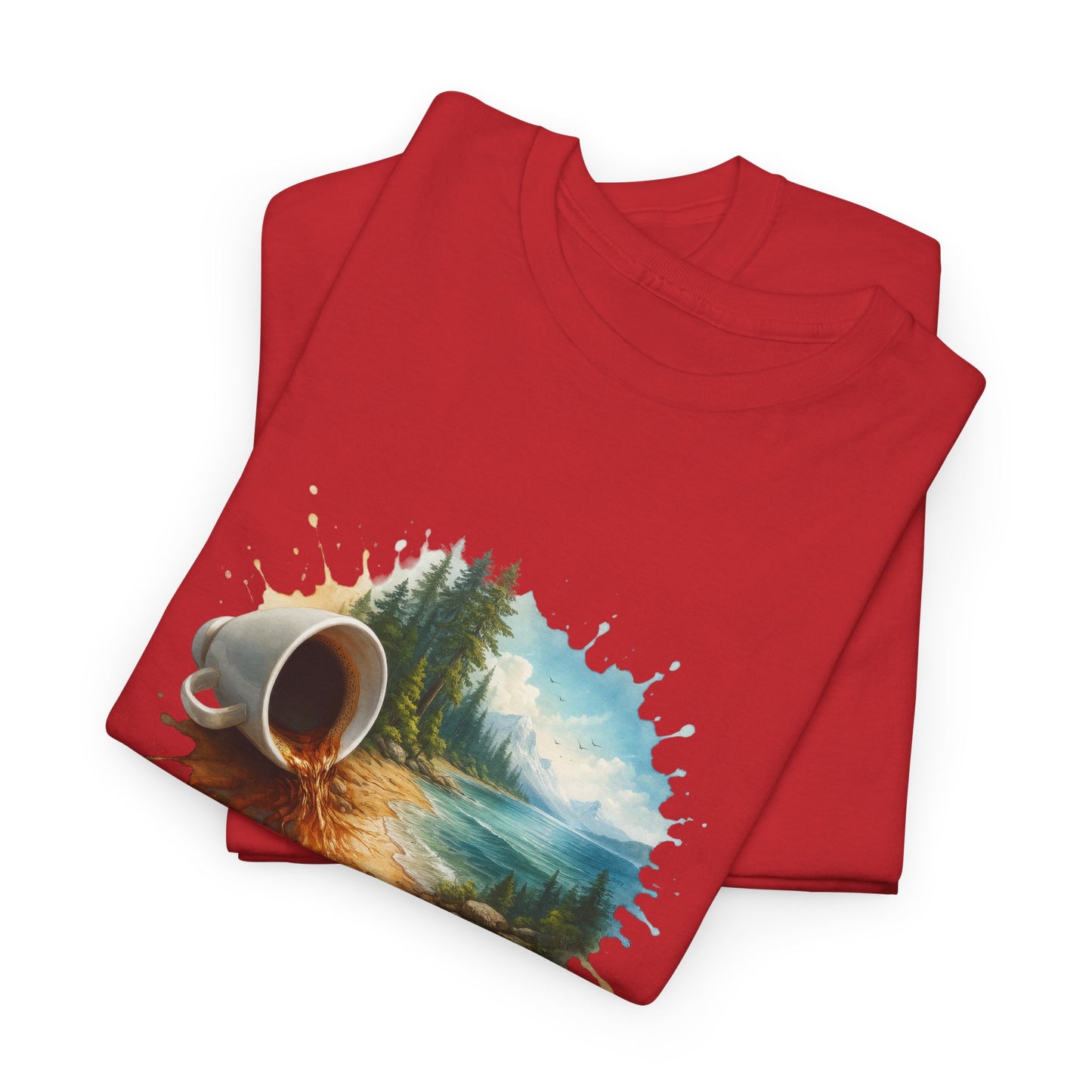 Nature-Inspired Unisex Heavy Cotton Tee, Casual Outfit, Gift for Nature Lovers, Camping Apparel, Outdoor Adventure Shirt