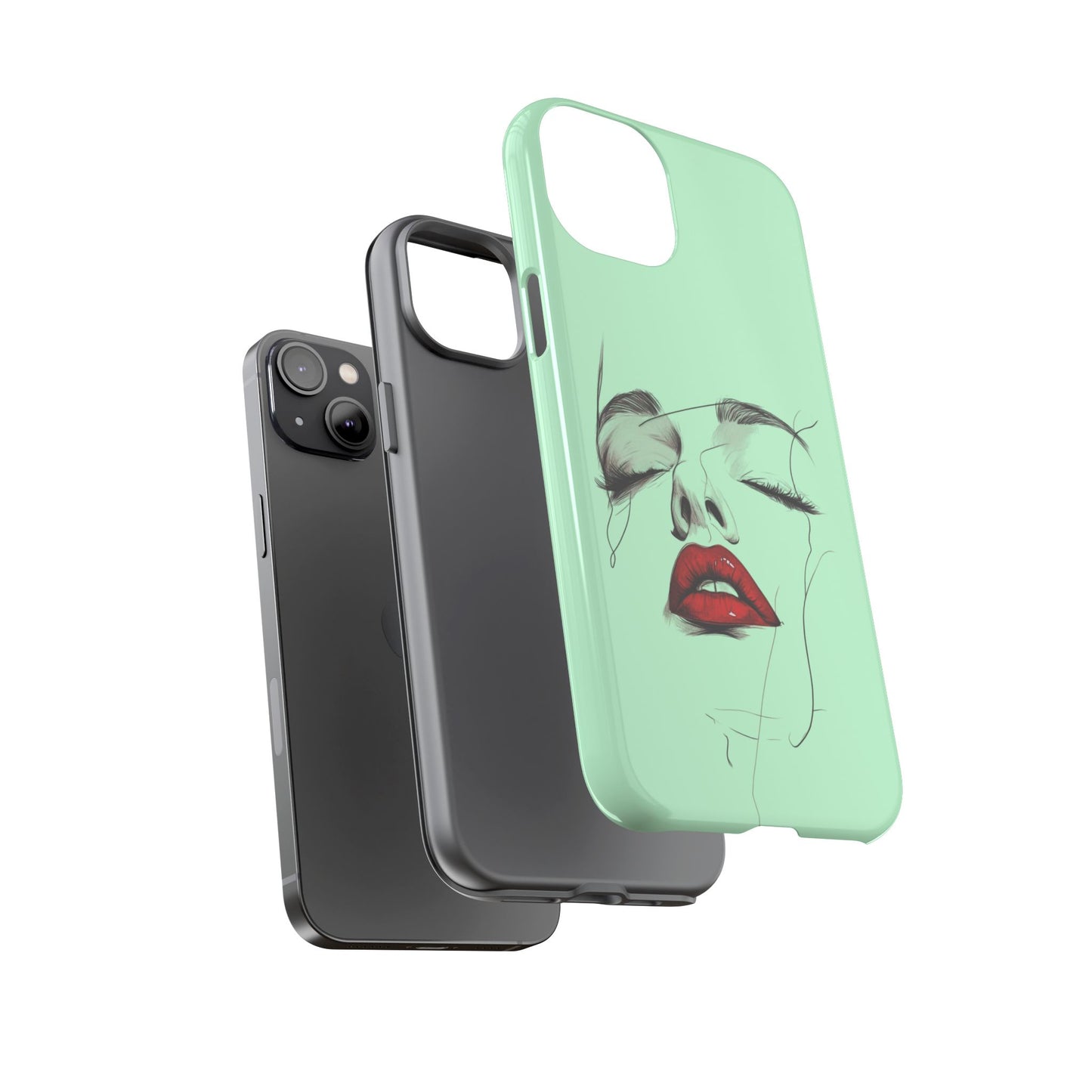 Stylish Phone Case, Artistic Phone Cover, Trendy Tech Accessory, Unique Cell Phone Protector, Gift for Her, Modern Aesthetic