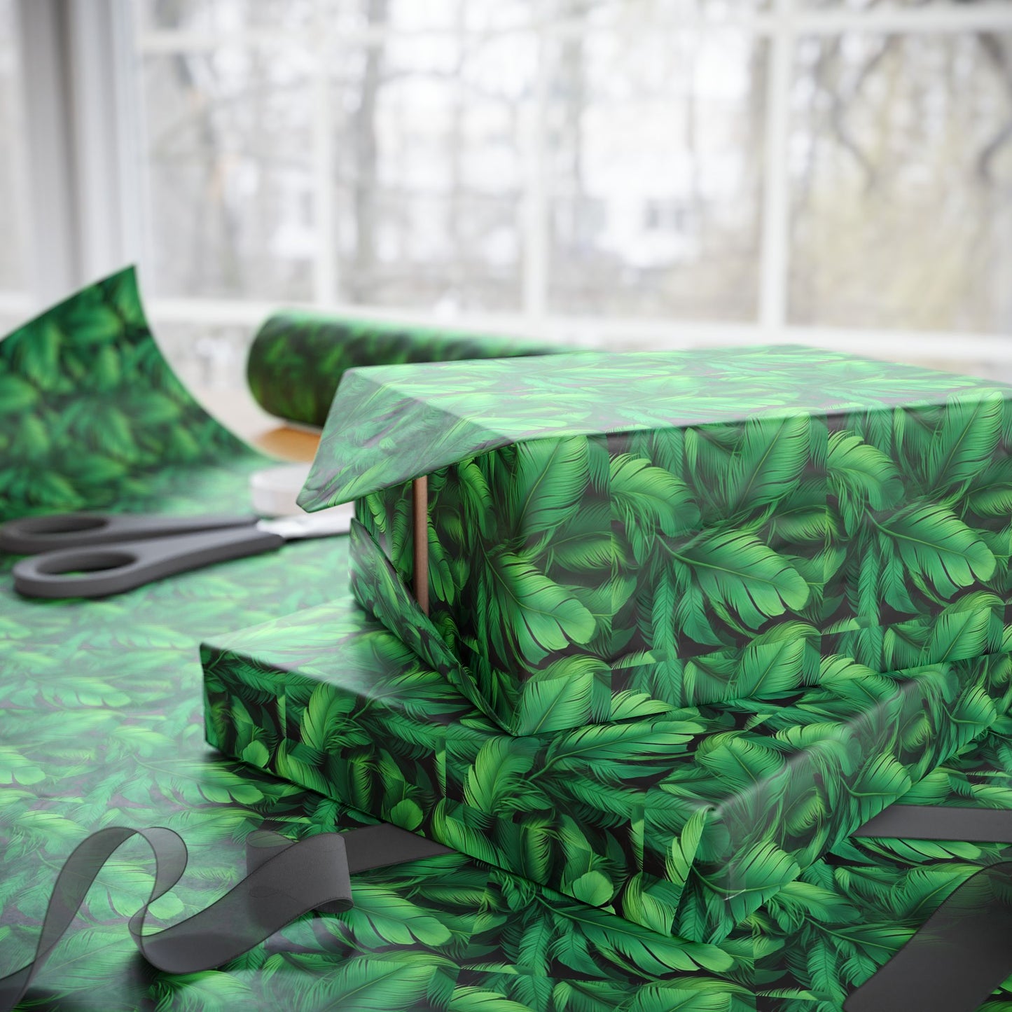 Eco-Friendly Wrapping Papers, Gift Wrap, Sustainable Packaging, Birthday, Holidays, Greenery Design, Floral Occasions
