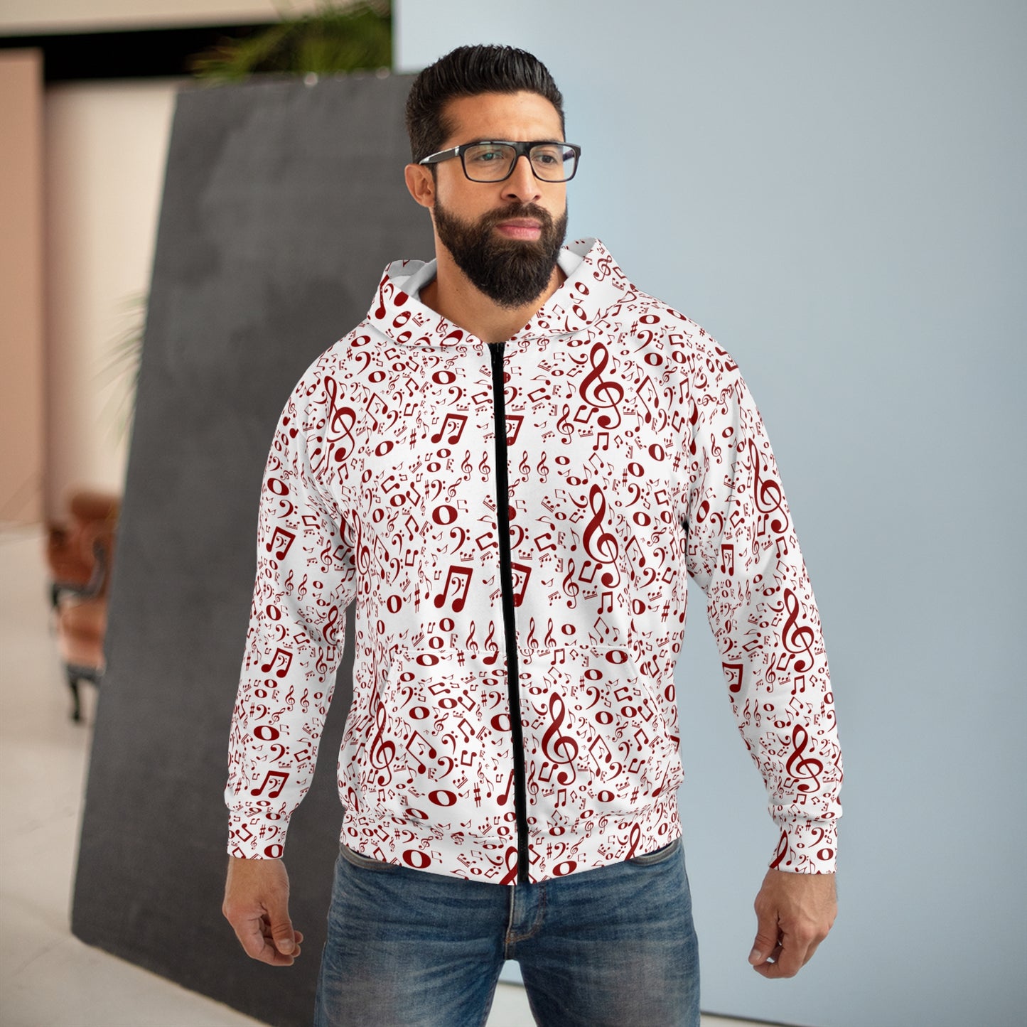 Musical Note Zip Hoodie