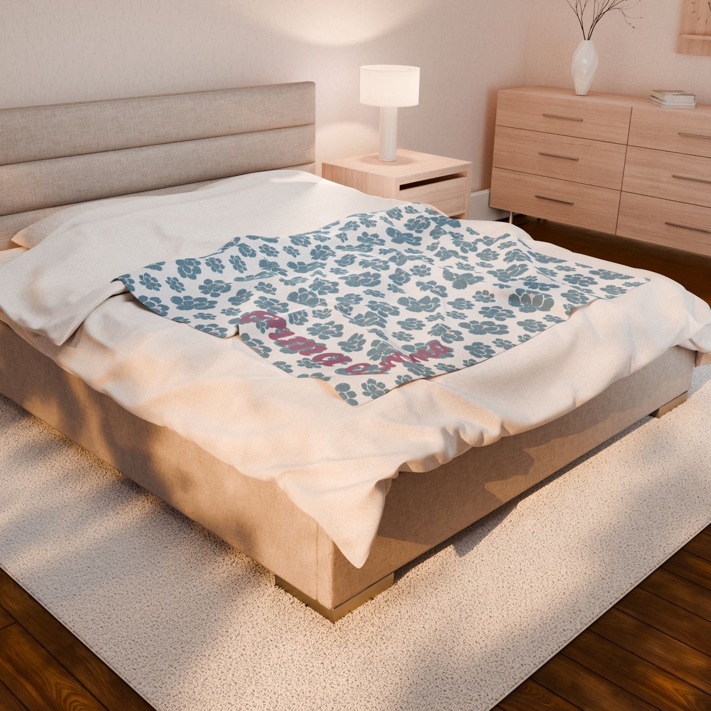 Cozy Velveteen Plush Blanket - Name - Emma
