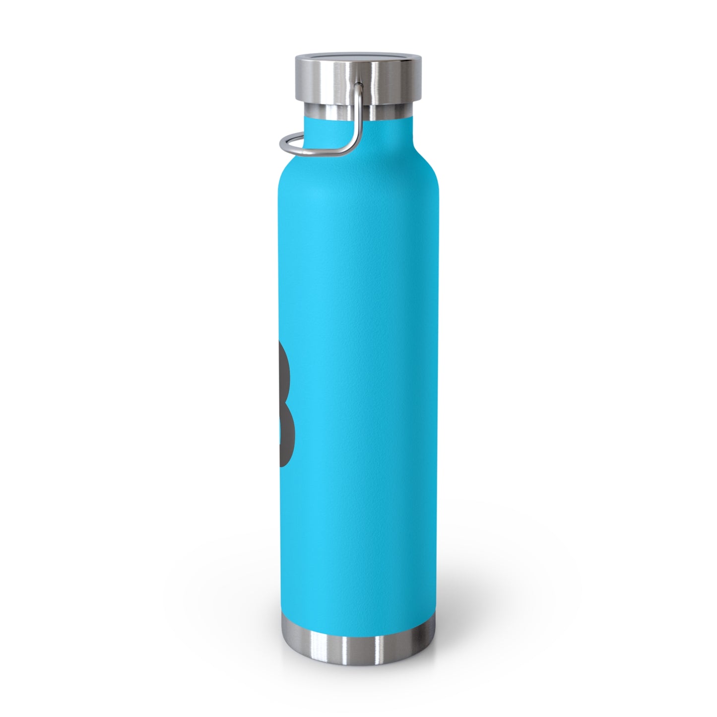 Personalized Copper Insulated Water Bottle, 22oz - "B" Custom Monogram, Travel Mug, Fitness Bottle, Hydration Gift, Eco-Friendly