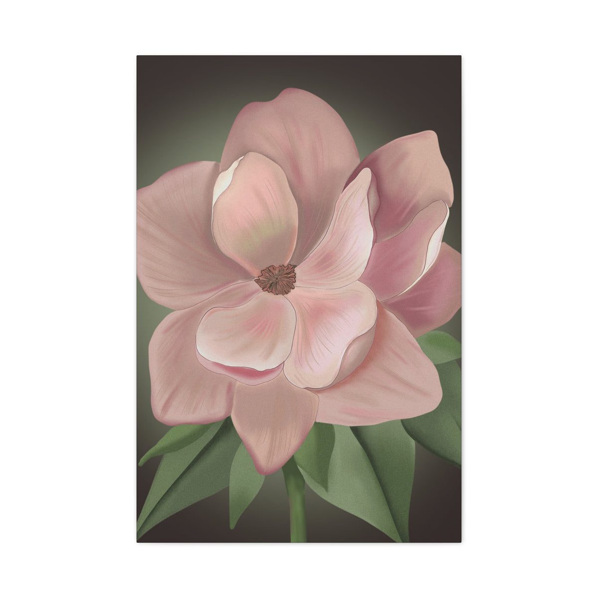 Matte Canvas, Stretched, 1.25" Pink Flowers