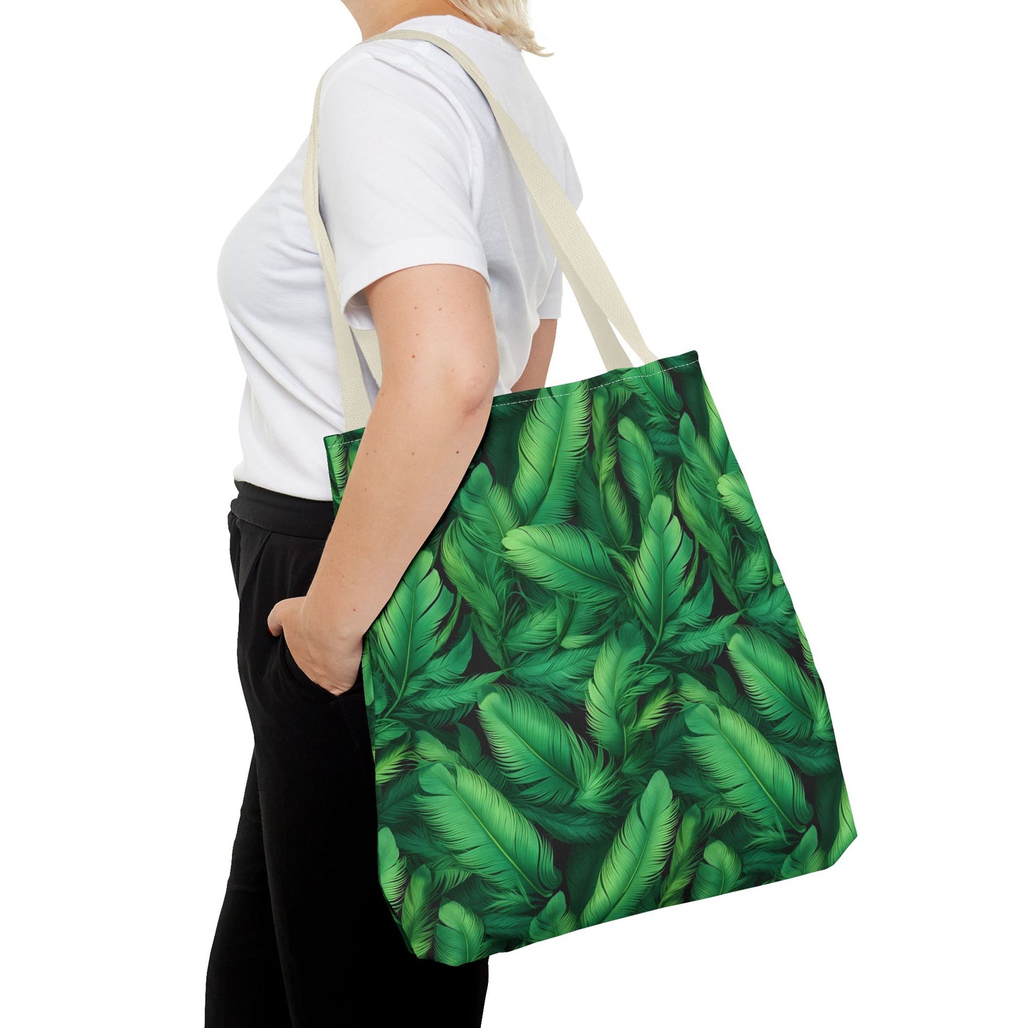 Tropical Leaf Tote Bag, Eco-Friendly Shopping Bag, Beach Day Essential, Vacation Accessory, Summer Gift Idea