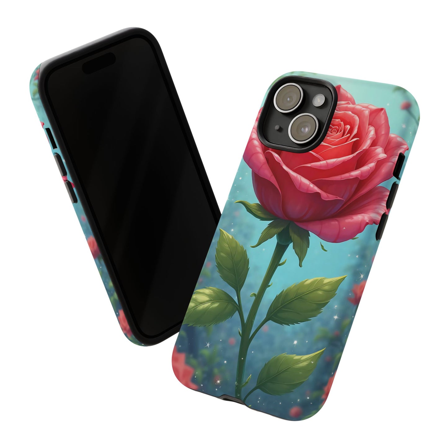 Floral Phone Case, Tough Cases with Elegant Rose Design, Stylish iPhone Cover, Rose Flower Gift for Nature Lovers, Unique Mobile Accessories