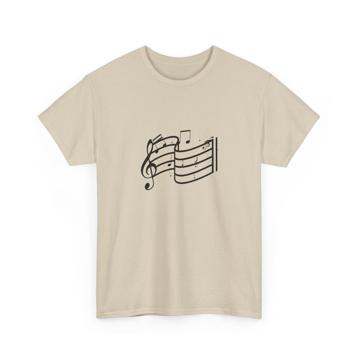 Music Notes T‑Shirt — Minimalist Sheet Music Tee for Musicians & Music Lovers