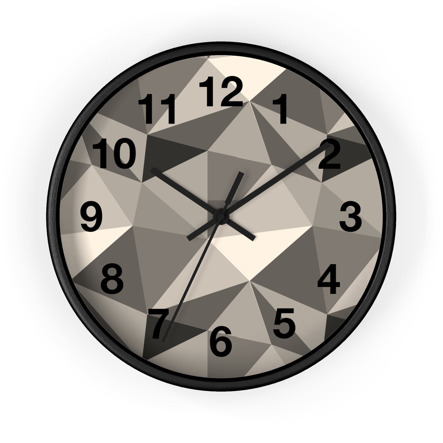 Geometric Wall Clock, Modern Home Decor, Minimalist Timepiece, Stylish Office Clock, Unique Gift for Housewarming, Monochrome Design