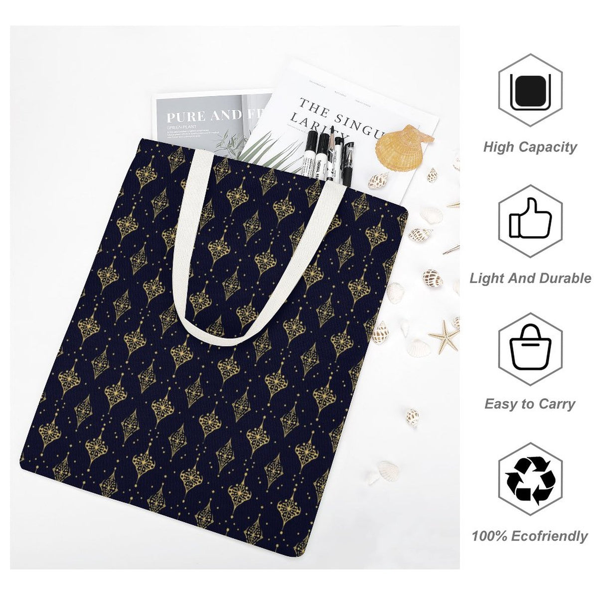 Martin Canvas Tote Handbag with Dual-sided Printing