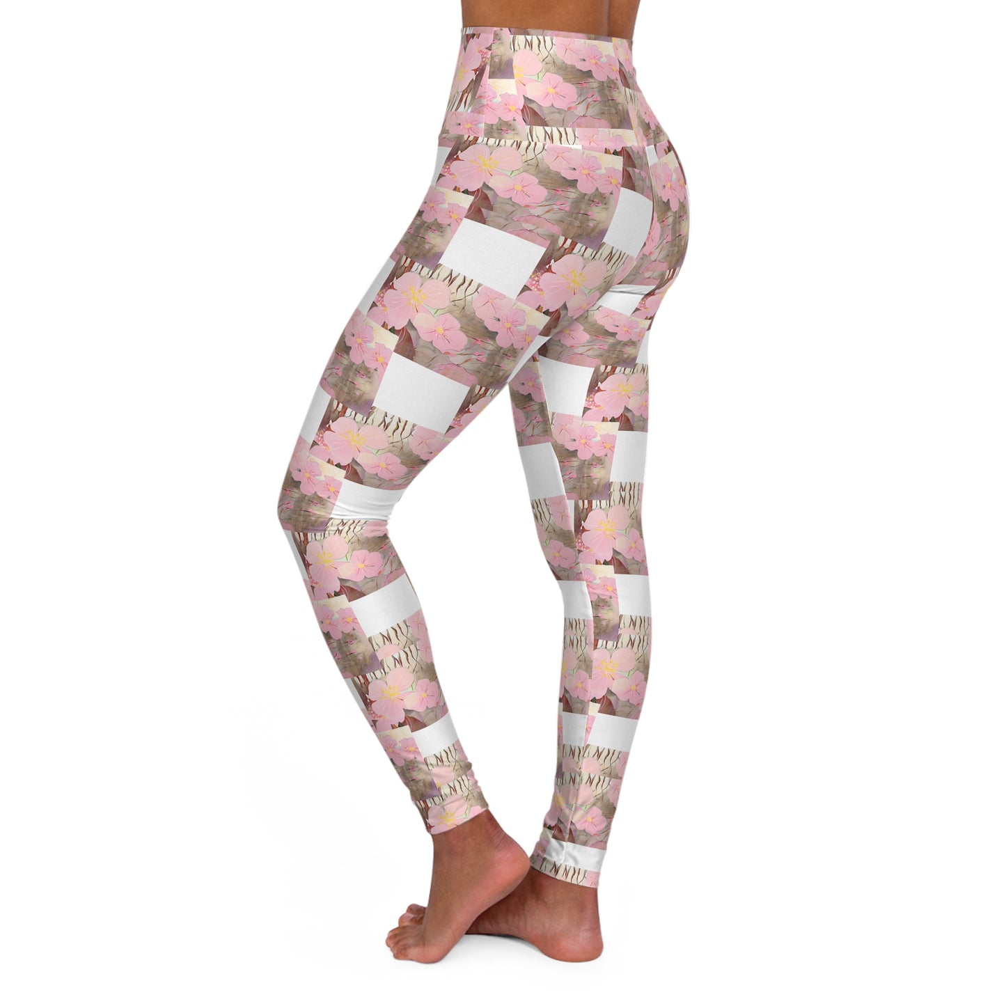 Floral High Waisted Yoga Leggings, Workout Leggings, Fitness Apparel