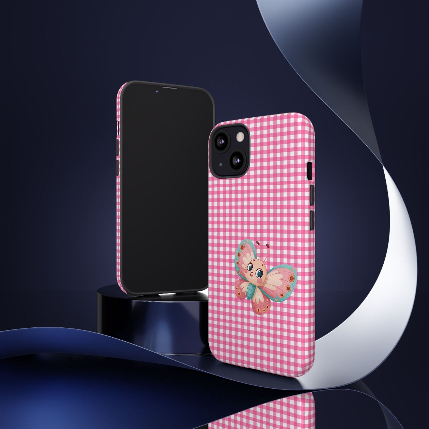 Cute Butterfly Phone Case, Tough Cases, Floral Phone Accessory, Gift for Her, Spring Fashion, Kids' Birthday Present, Pastel Aesthetic