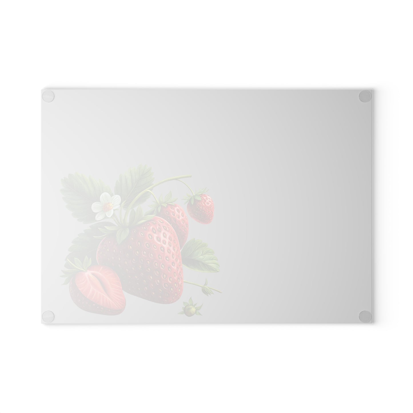 Strawberry Glass Cutting Board – Kitchen Decor, Gift for Foodies, Home Chef Gift