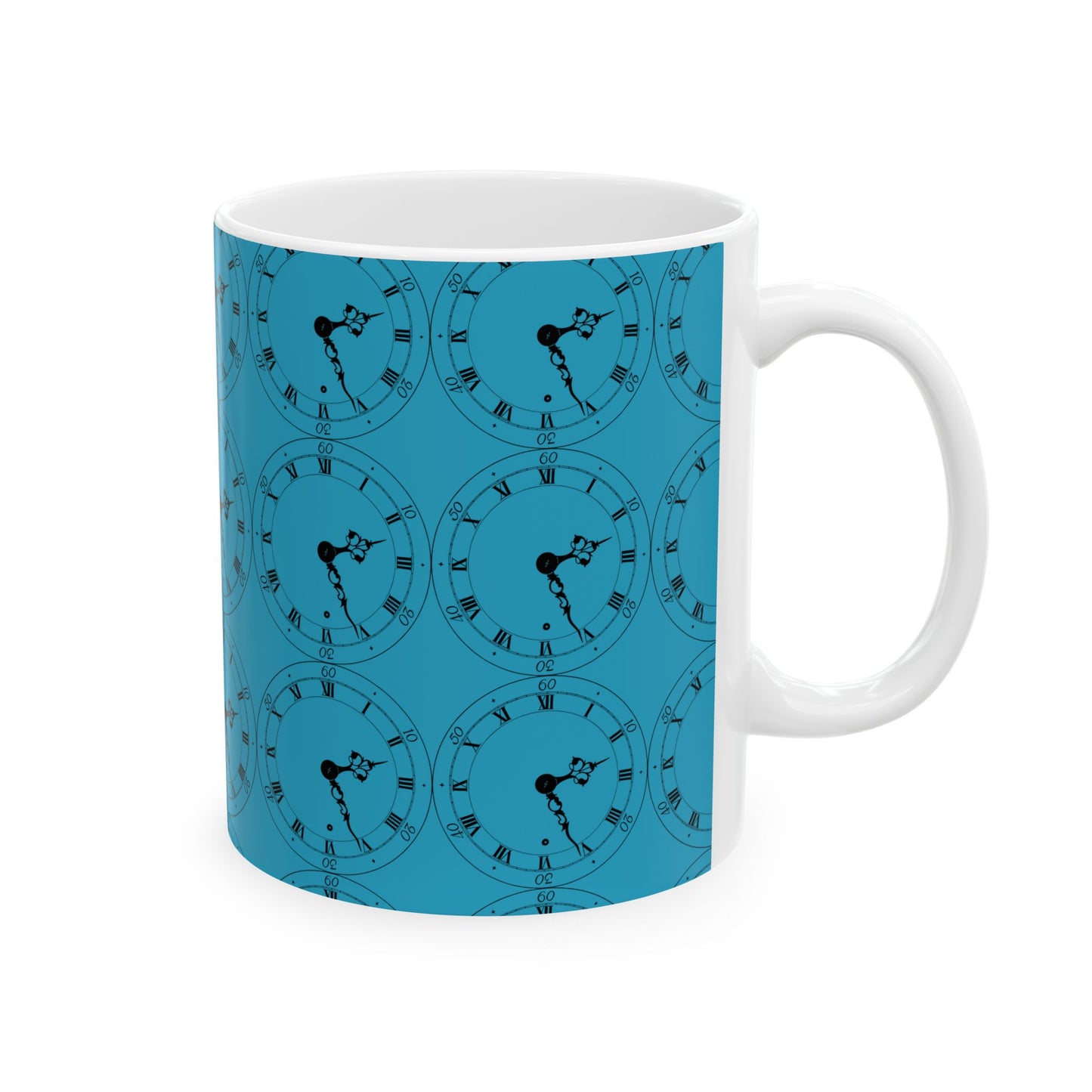 Colorful Clock Design Ceramic Mug - Perfect for Home, Office, Gifts, Coffee Lover, Tea Time, Birthdays, Housewarming