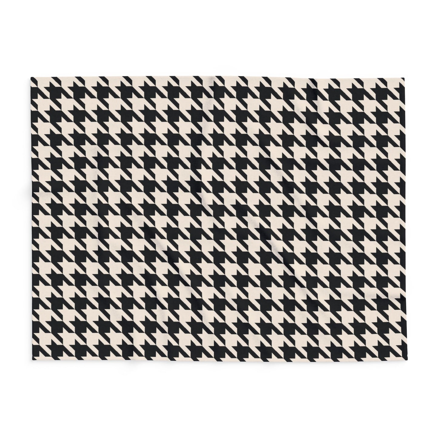 Stylish Houndstooth Arctic Fleece Blanket, Cozy Throw, Home Decor, Gift for Her, Wedding Gift, Winter Comfort