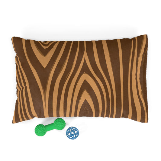 Cozy Pet Bed for Dogs & Cats - Stylish Wood Grain Pattern, Pet Cushion, Dog Bed, Cat Bed, Pet Gifts, Home Decor