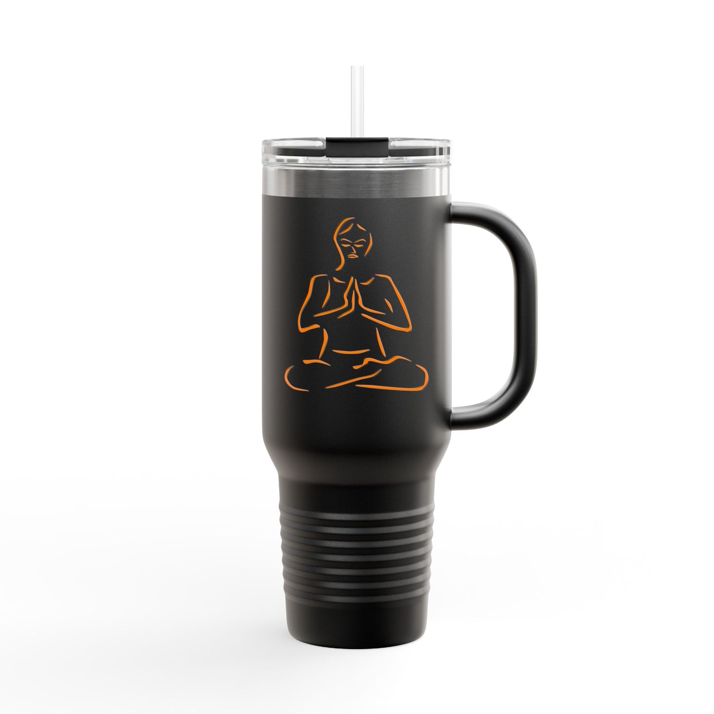 Mindful Travel Mug, Zen Coffee Cup, 40oz Insulated Flask, Inspirational Drinkware, Yoga Gift, Eco-Friendly Travel Tumbler