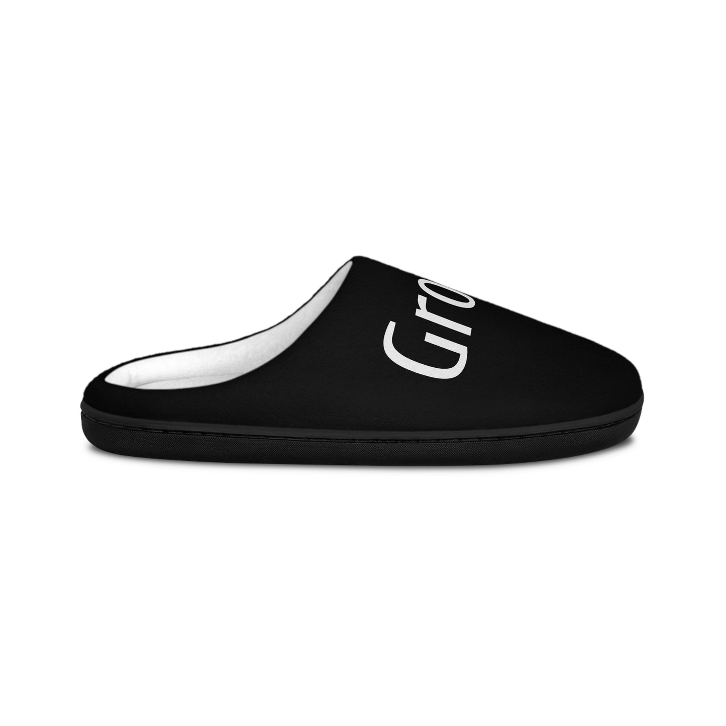 Cozy Men's Indoor Slippers with 'Groom' Design, Comfortable Home Slippers, Perfect Gift for Men, Relaxation Footwear, House Shoes
