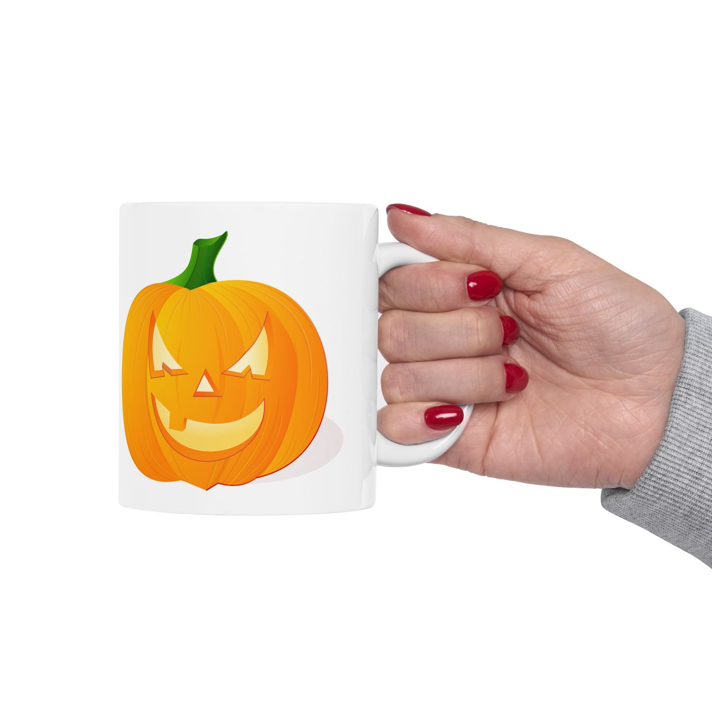 Halloween Pumpkin Mug | 11oz & 15oz Ceramic | Perfect for Fall, Cozy Drinks, Gifting