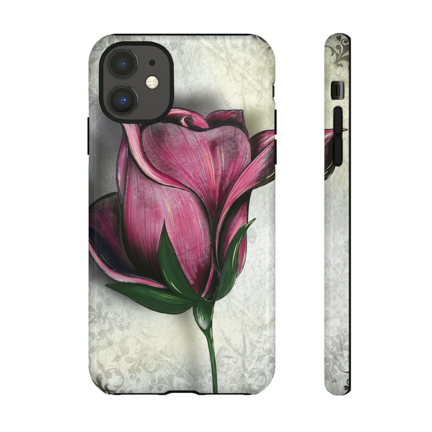 Rose Phone Case – Tough Cases, Floral Phone Cover, Gift for Her, Minimalist Design, Nature Lover's Accessory, Birthday Gift Idea