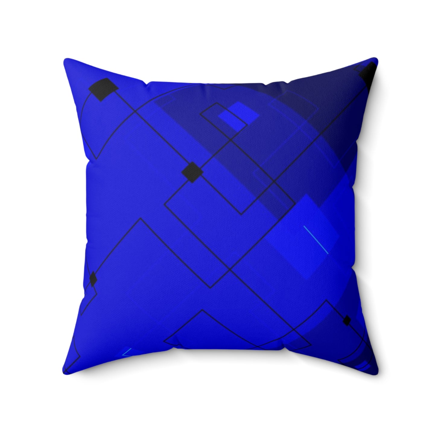 Modern Geometric Pillow | Decorative Throw Cushion, Home Decor, Living Room Accent, Gift Idea, Blue Abstract Design
