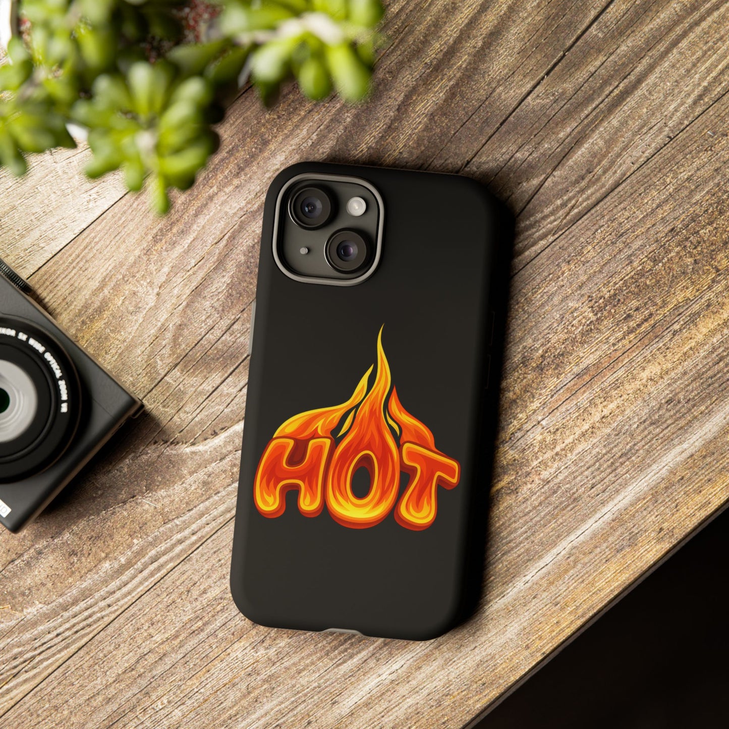Stylish Phone Case, Hot Flames Design, Gift for Teens, Trendy Accessory, Protective Cover, Unique Phone Case