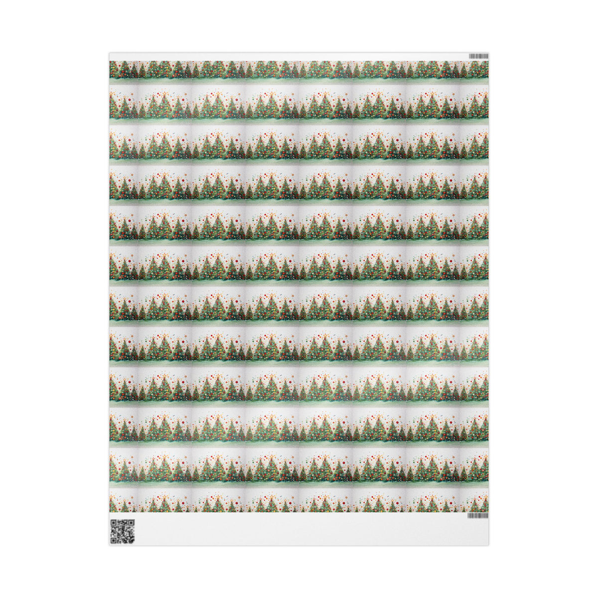 Christmas Tree Confetti Wrapping Paper Roll — Festive Holiday Gift Wrap
