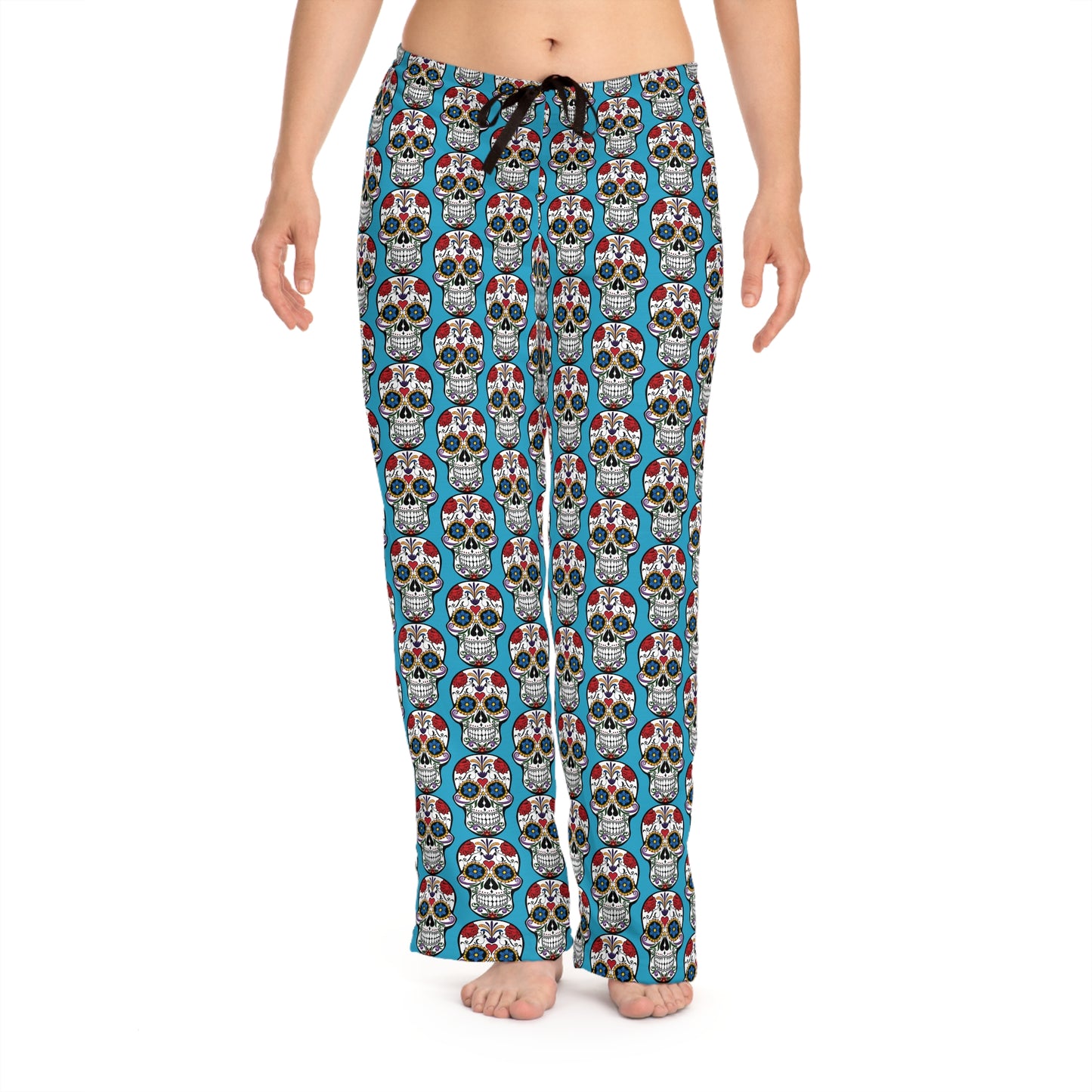 Colorful Day of the Dead Pajama Pants, Cozy Sleepwear, Halloween Costume, Unique