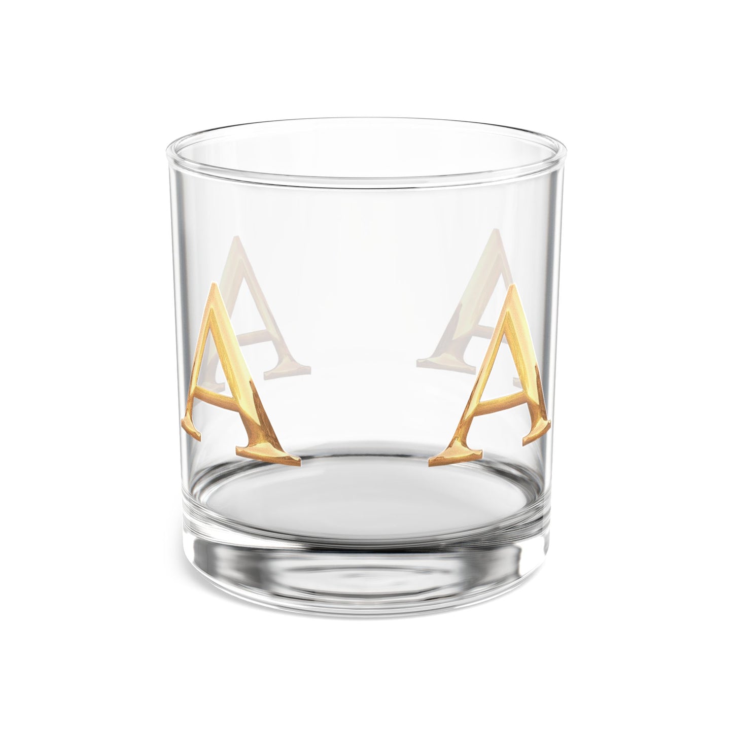 Personalized Monogram Rocks Glass - Elegant Barware Letter A