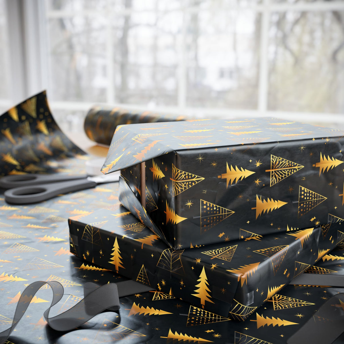 Elegant Holiday Wrapping Paper | Gift Wrap for Christmas, Birthdays, Parties, Eco-Friendly Gift Packaging, Festive Celebration Wrap