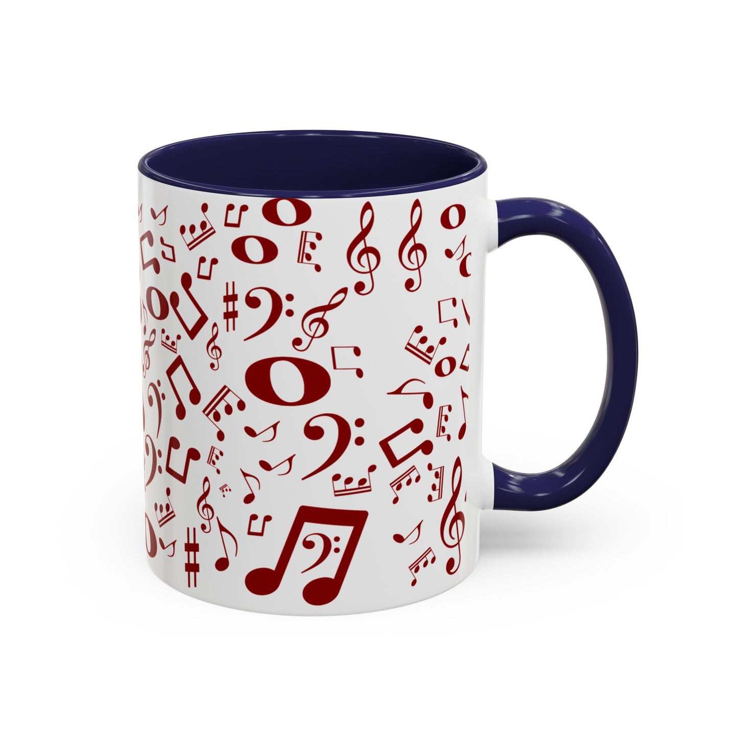 Accent Coffee Mug (11, 15oz) - Musical Notes