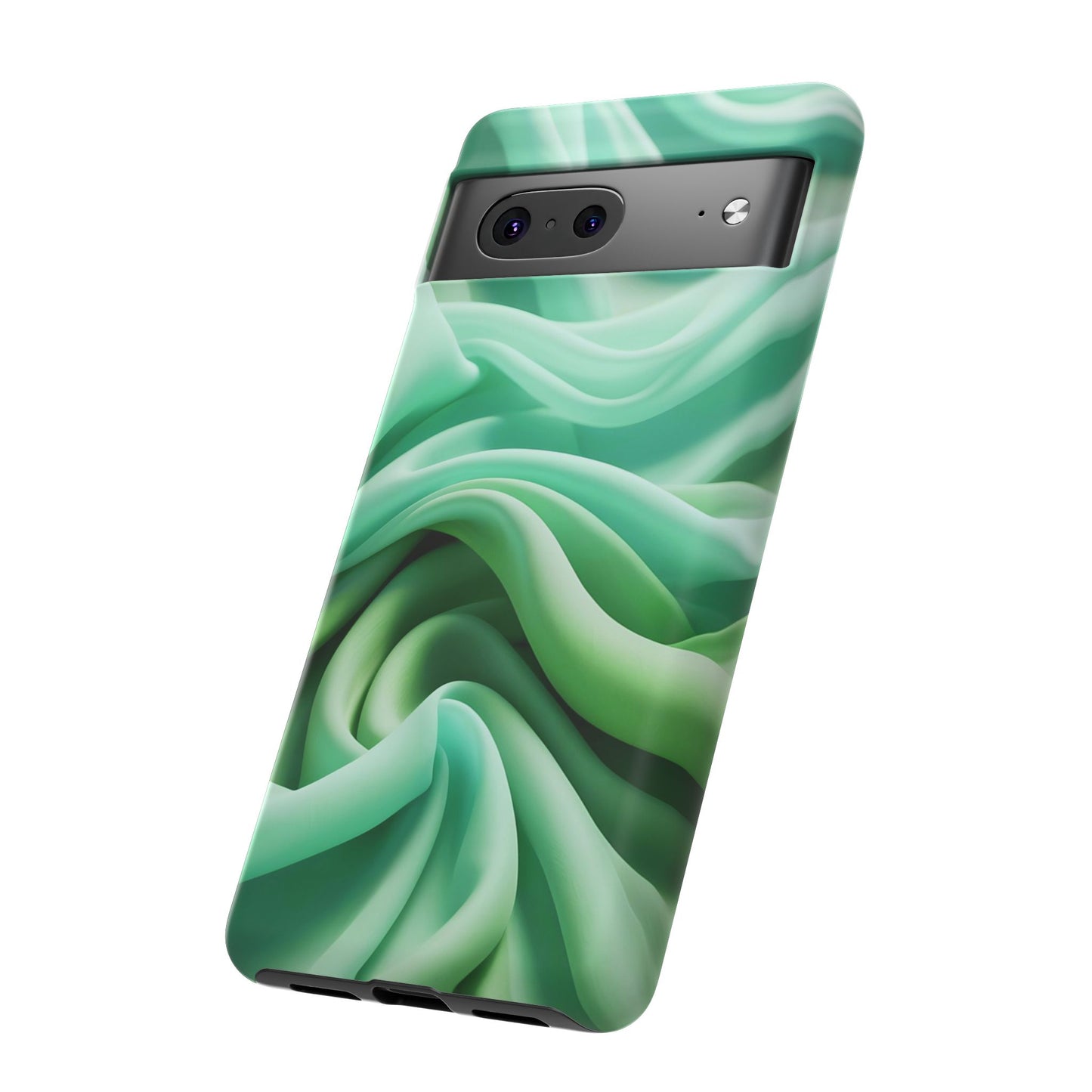 Stylish Phone Case, Tough Case, Green Abstract Design, Cell Phone Cover, Unique Gift, Trendy Accessory