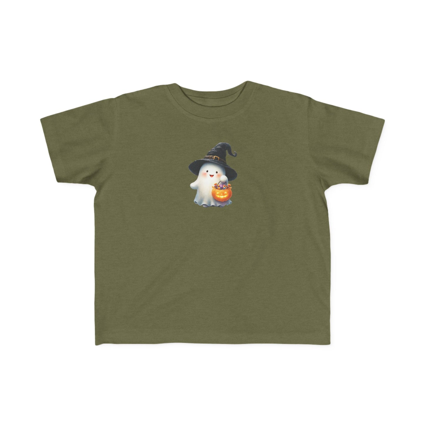 Adorable Halloween Toddler Tee, Cute Ghost Design, Kids Halloween Outfit, Witch Hat Shirt, Toddler Costume Top