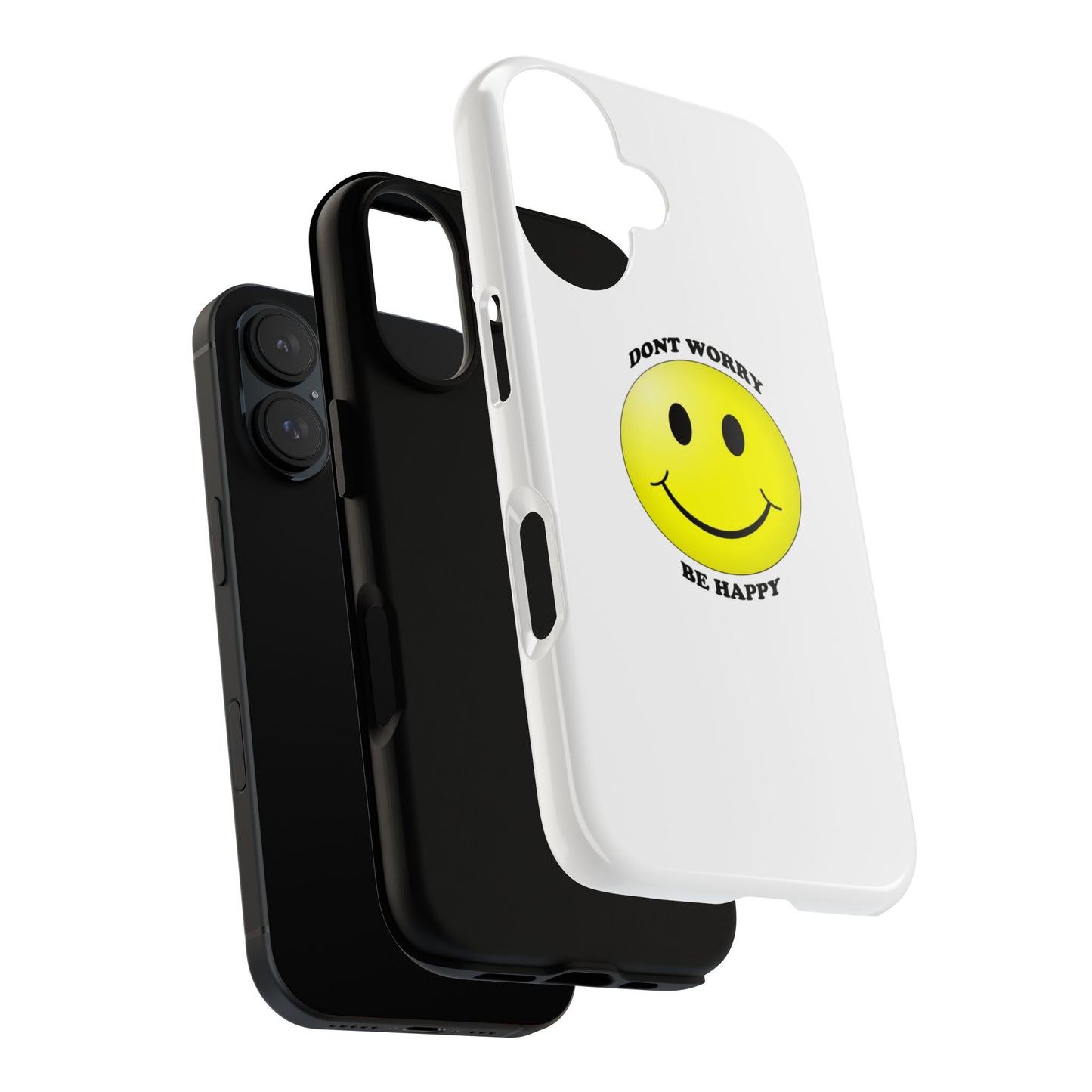 Happy Face Phone Case, Tough Cases, Don’t Worry, Be Happy, Cute Gift for Friends, Positive Vibes, Fun Mobile Accessories