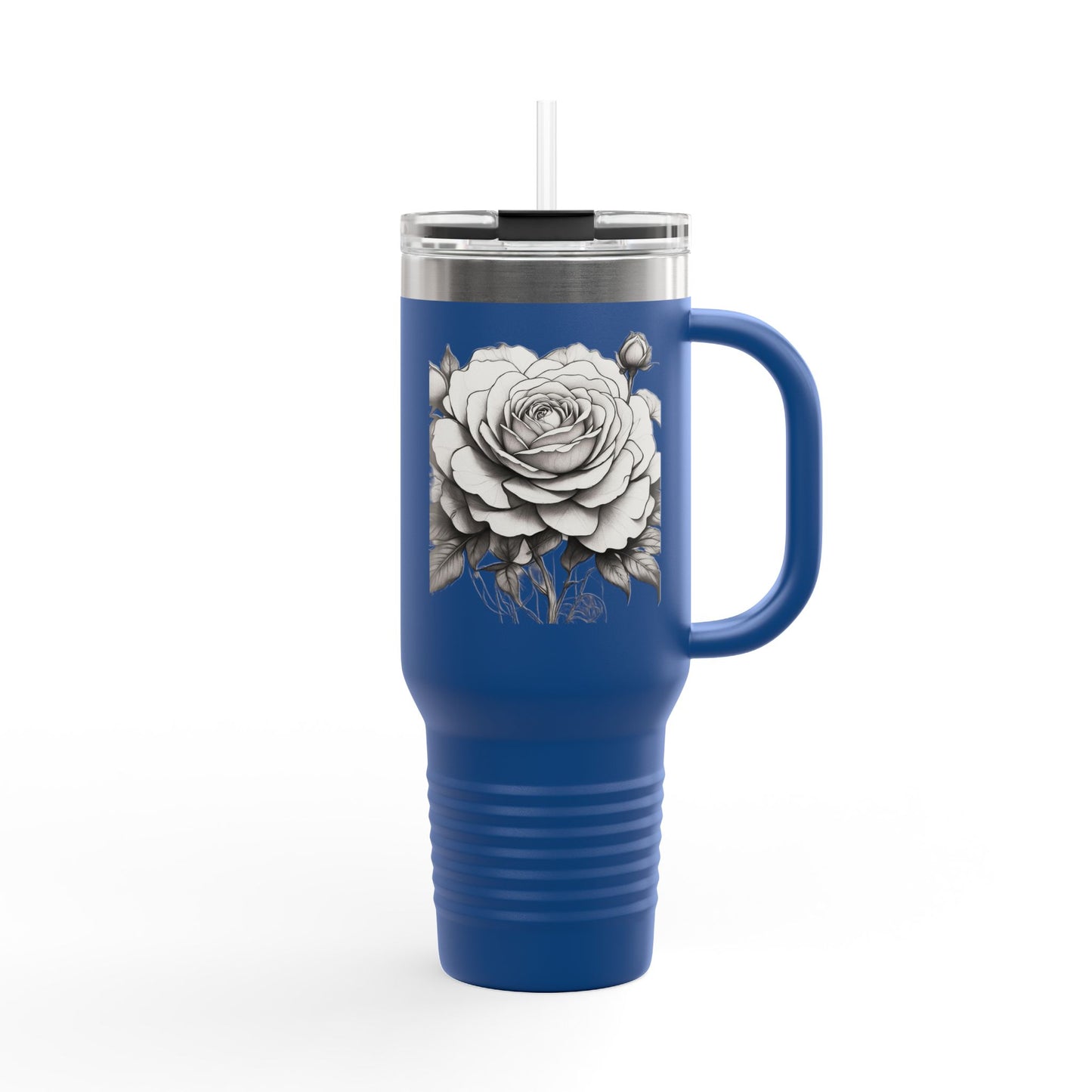 Stylish Insulated Travel Mug with Floral Design, 40oz Coffee Cup, Perfect for Road Trips, Gifts for Her, Eco-Friendly Drinkware