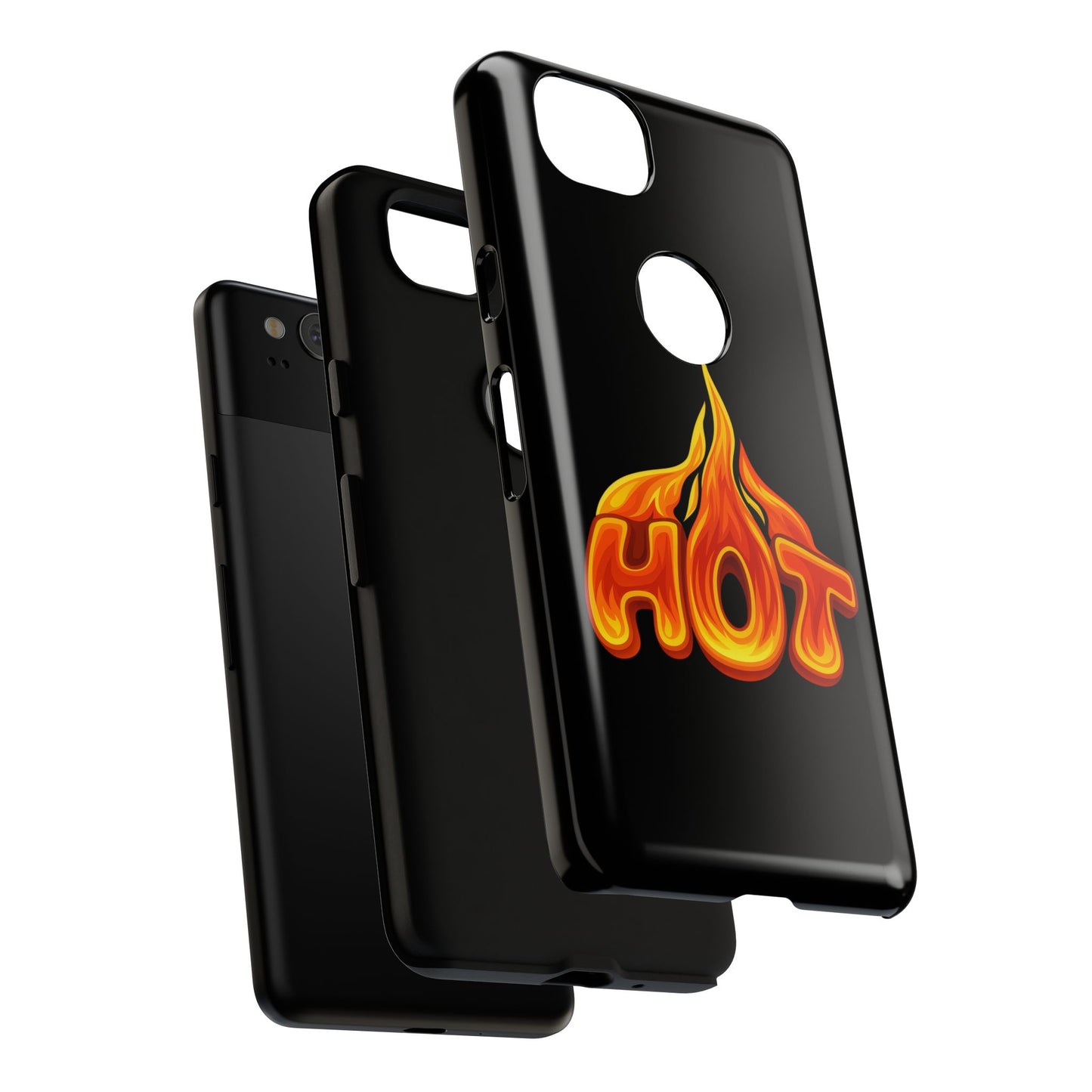 Stylish Phone Case, Hot Flames Design, Gift for Teens, Trendy Accessory, Protective Cover, Unique Phone Case