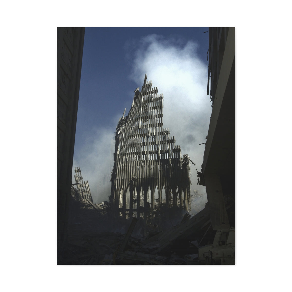 Matte Stretched Canvas - Ruined Cathedral Architectural Print