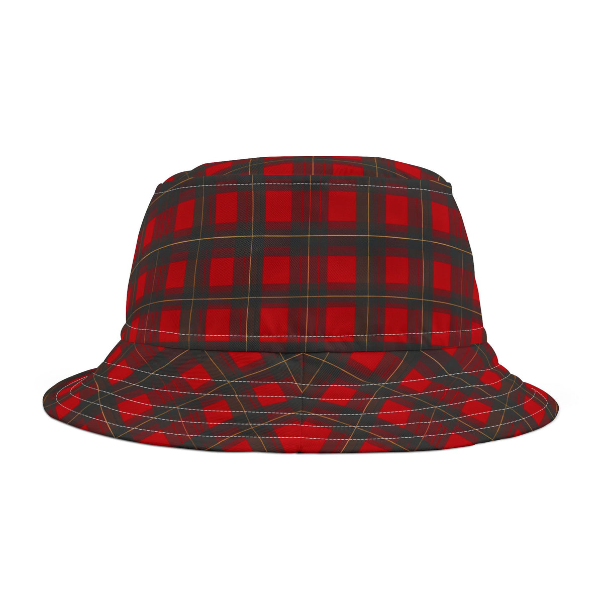 Red Plaid Bucket Hat - Classic Lumberjack Check