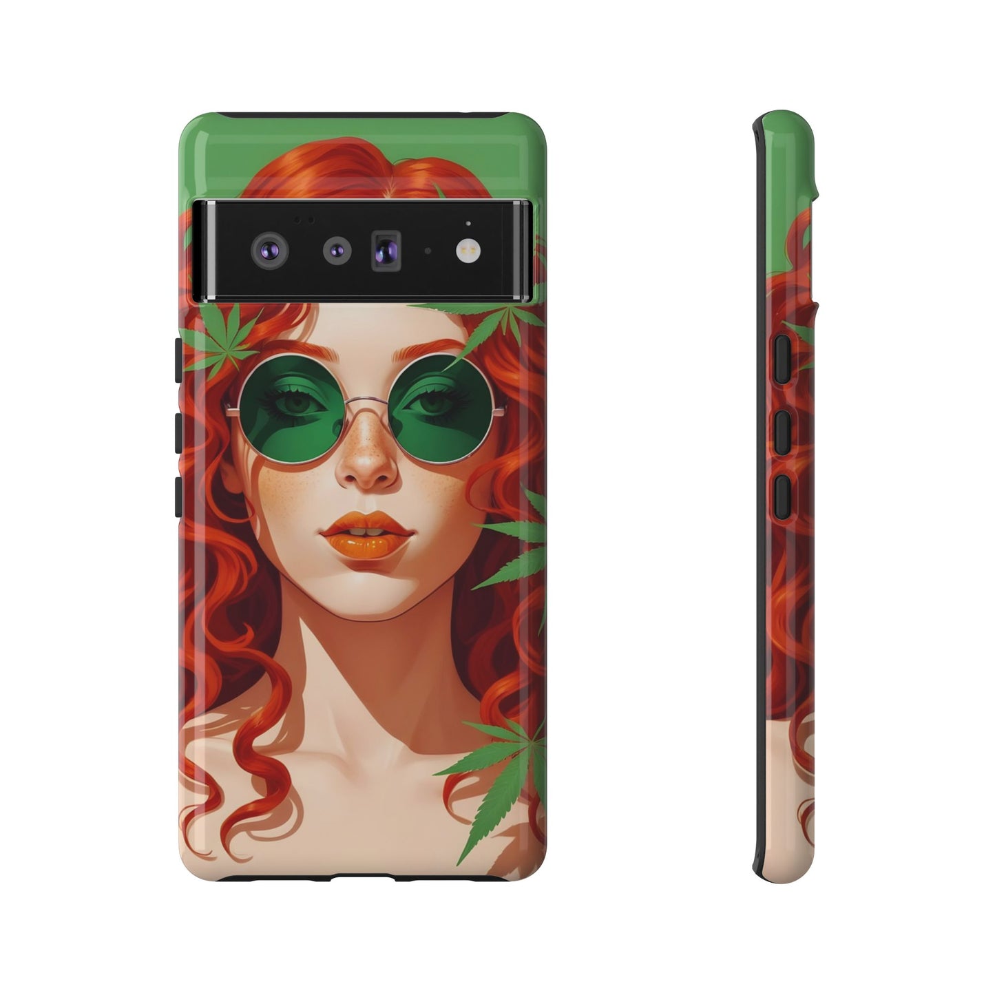 Vibrant Phone Case with Retro Greenery Design, Trendy Case for Casual Look, Gift for Her, Summer Vibes, Unique Phone Accessory