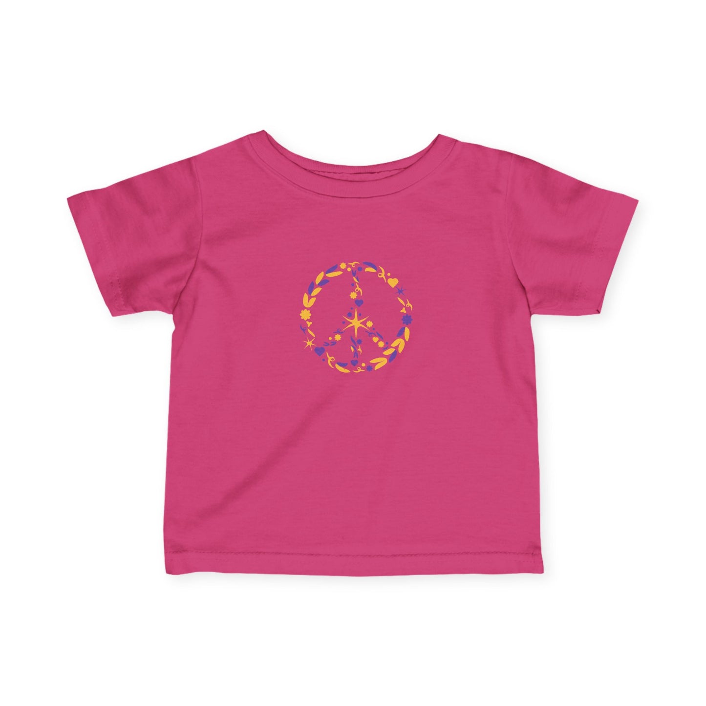 Infant Peace Symbol Tee, Baby Shirt, Toddler T-Shirt, Cute Infant Apparel, Gift for New Parents, Kids' Fashion