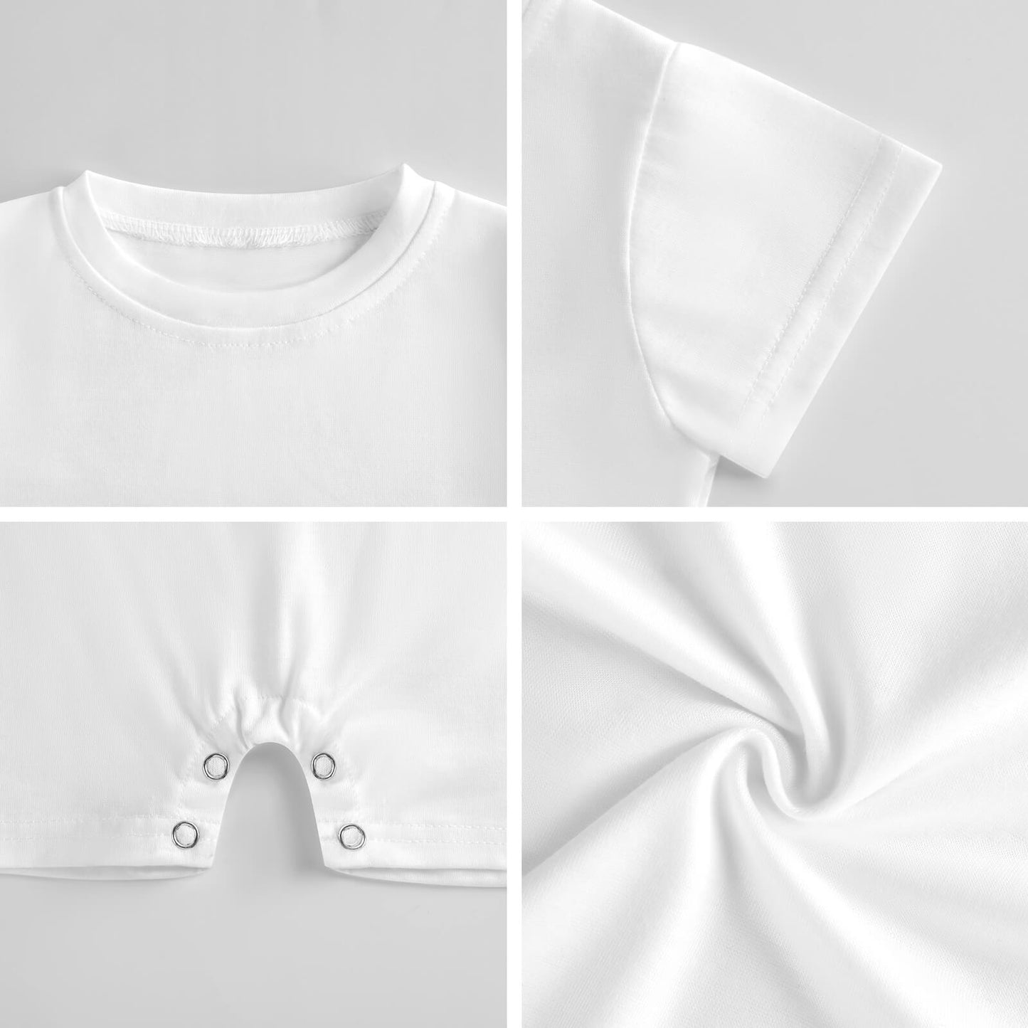 Faux Cotton Short Sleeve Baby Bodysuit Romper