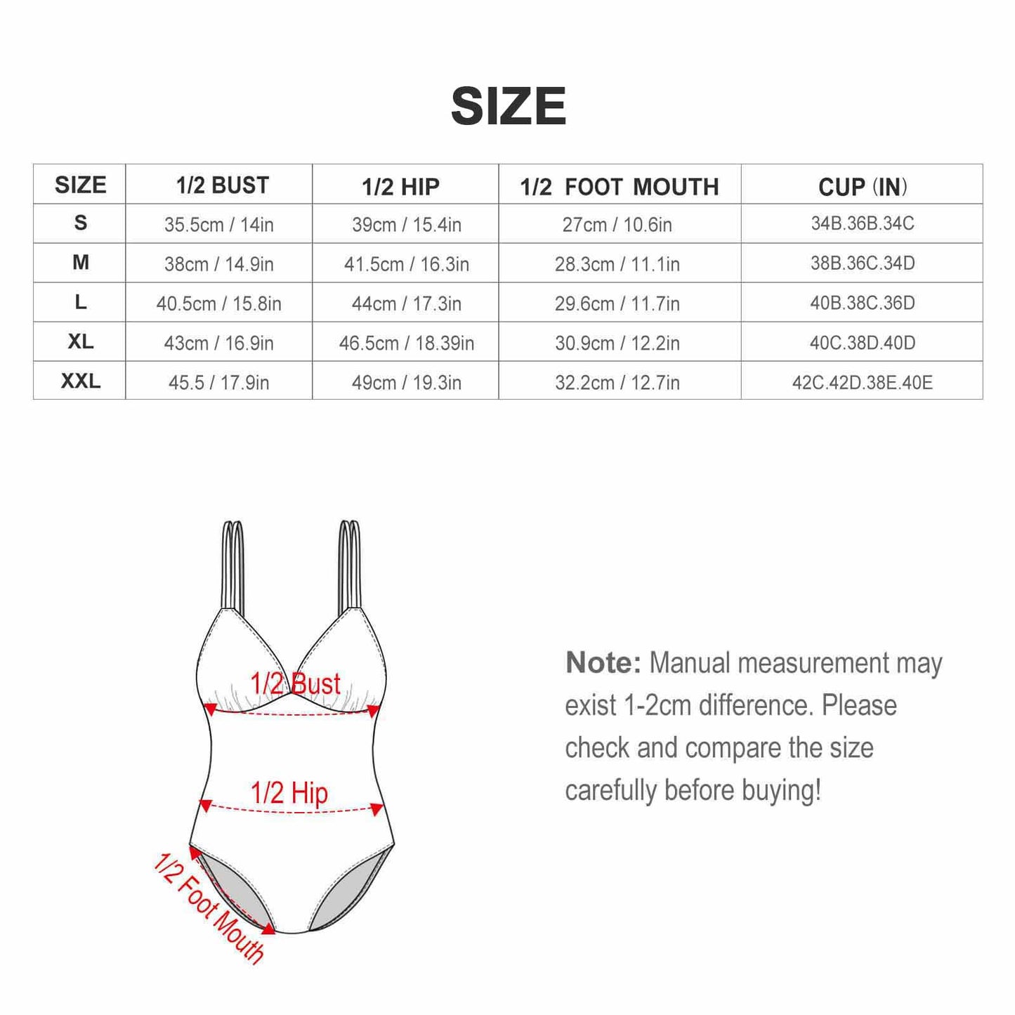 Women's One Piece Swimsuit Tummy Control V Neck Swimwear