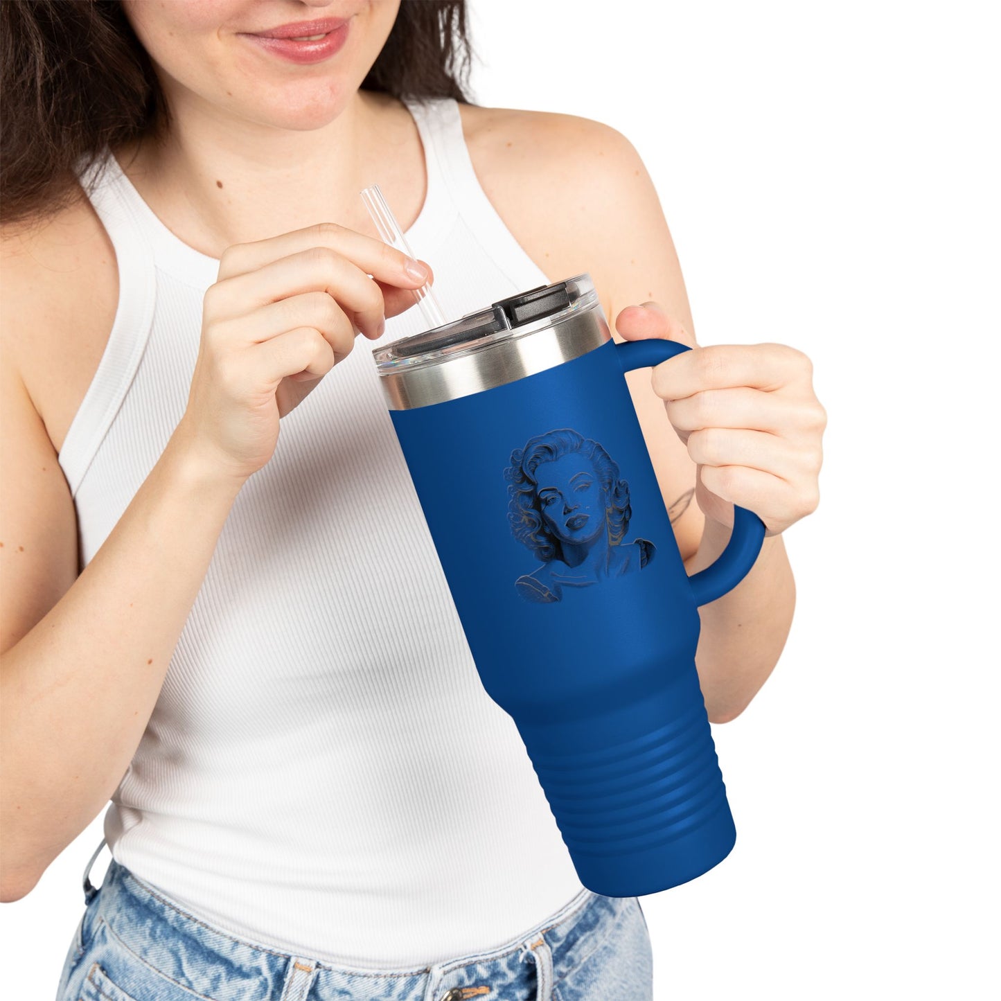 Marilyn Monroe Insulated Travel Mug, 40oz - Stylish Drinkware for On-the-Go, Perfect Gift for Fans, Coffee Lover, Travel Enthusiasts